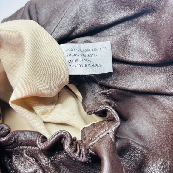 New LUCKY BRAND Chocolate Alva Hobo Shoulder Leather Bag - Picture 8 of 11